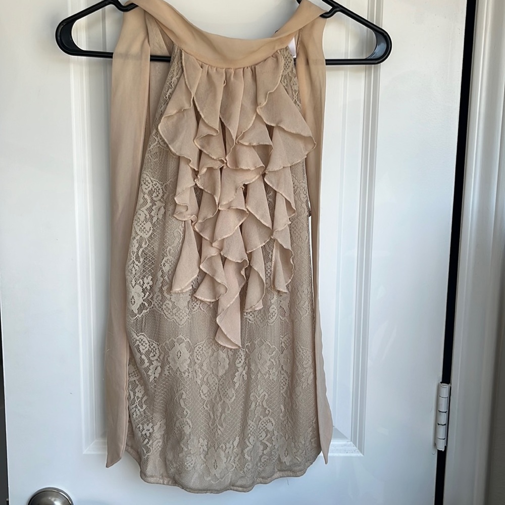 Sleeveless Cream Top